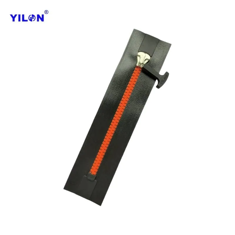 #10 Resin Airtight Zipper — #10 70mm Orange T Pull