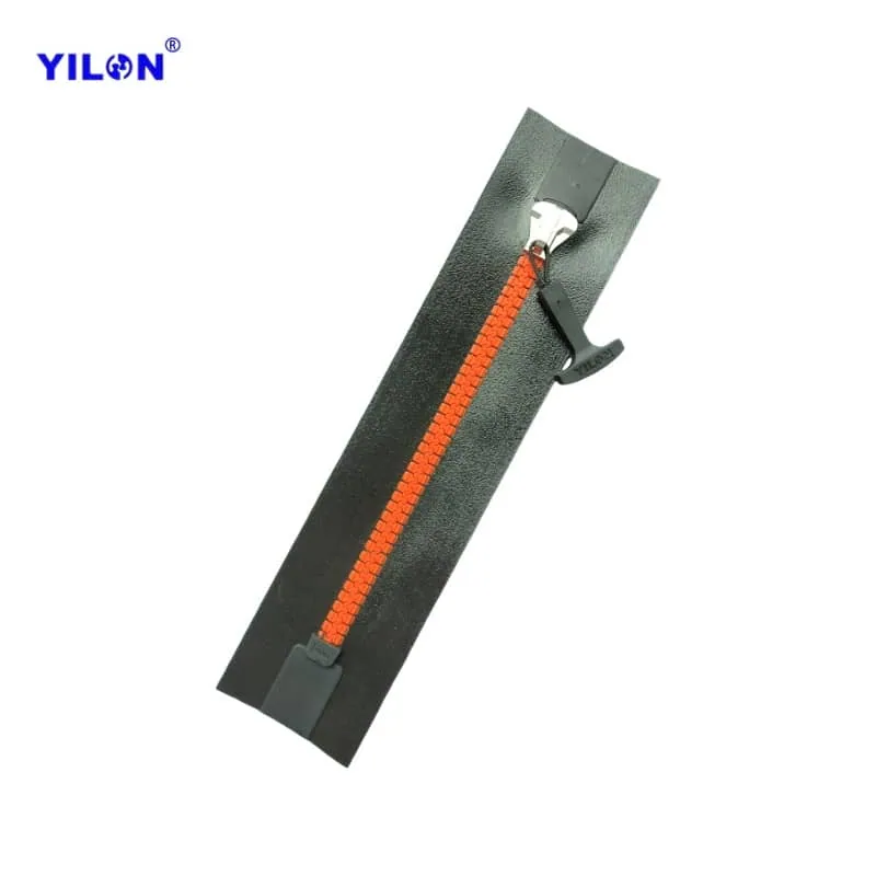 #10 Resin Airtight Zipper — #10 70mm Orange Cord T