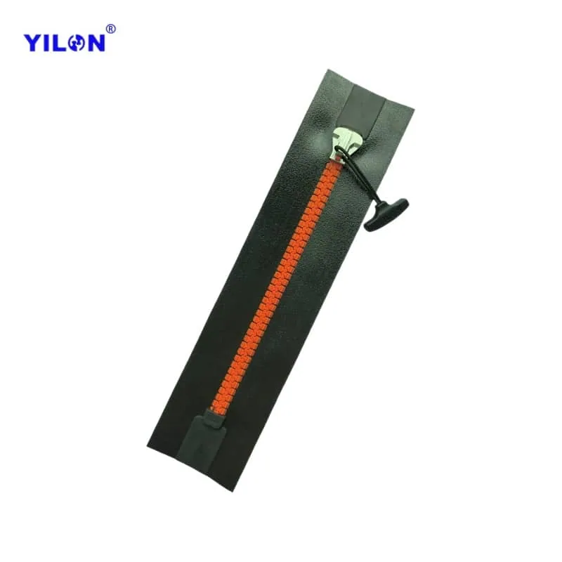 #10 Resin Airtight Zipper — #10 70mm Orange Cord End