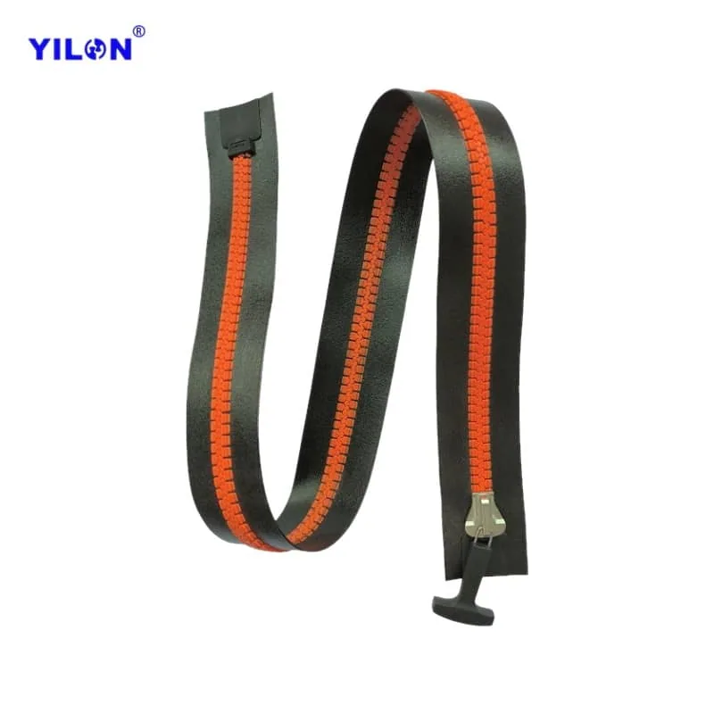 #10 Resin Airtight Zipper — #10 Orange Double Closed 76CM
