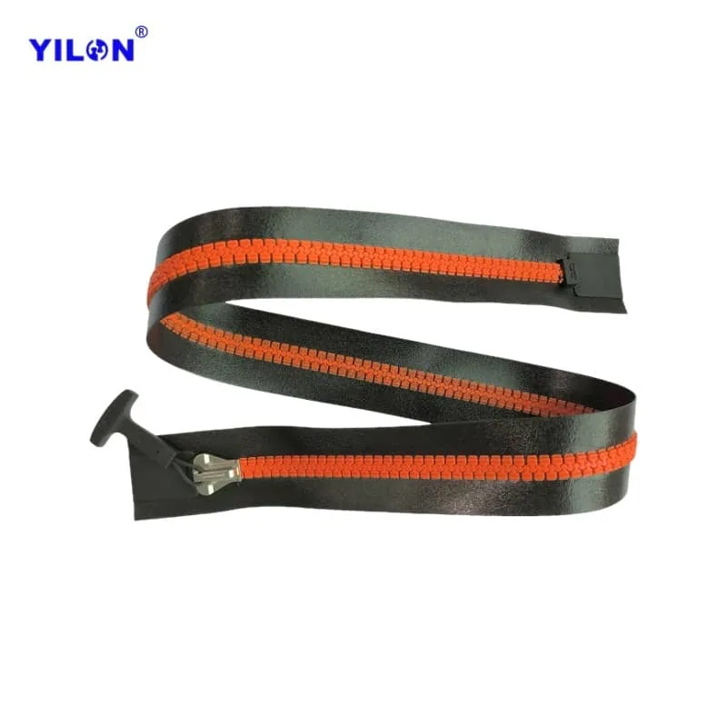 #10 Resin Airtight Zipper — #10 Orange Cord T Long