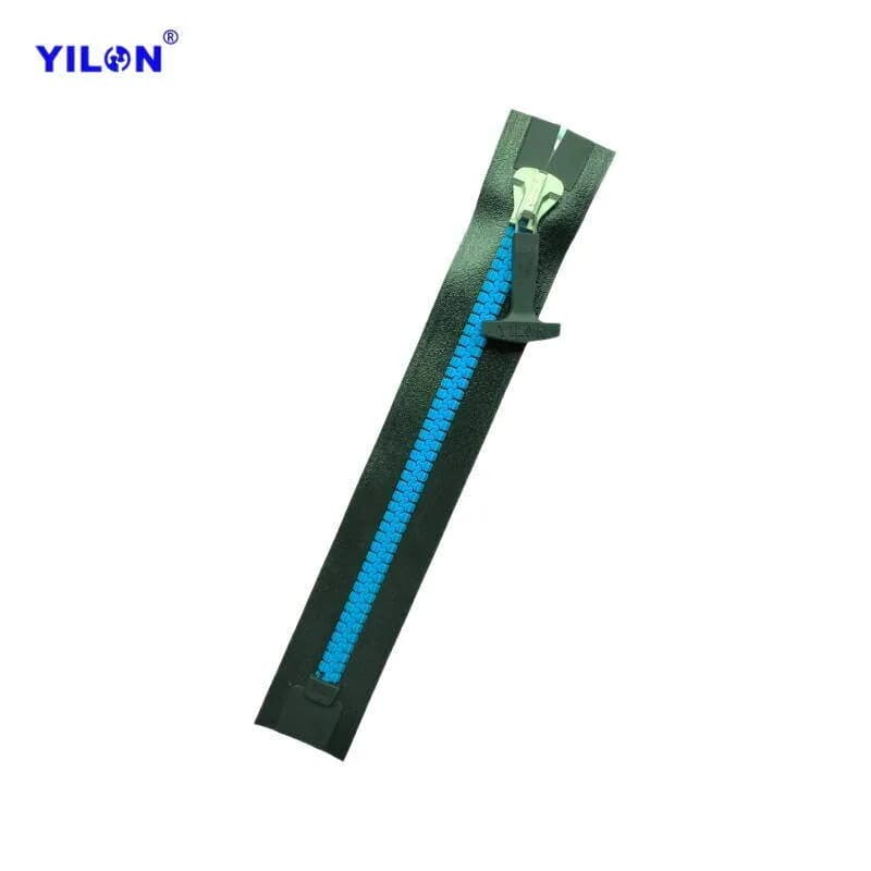 #10 Resin Airtight Zipper — #10 Blue Top Open Bottom Closed