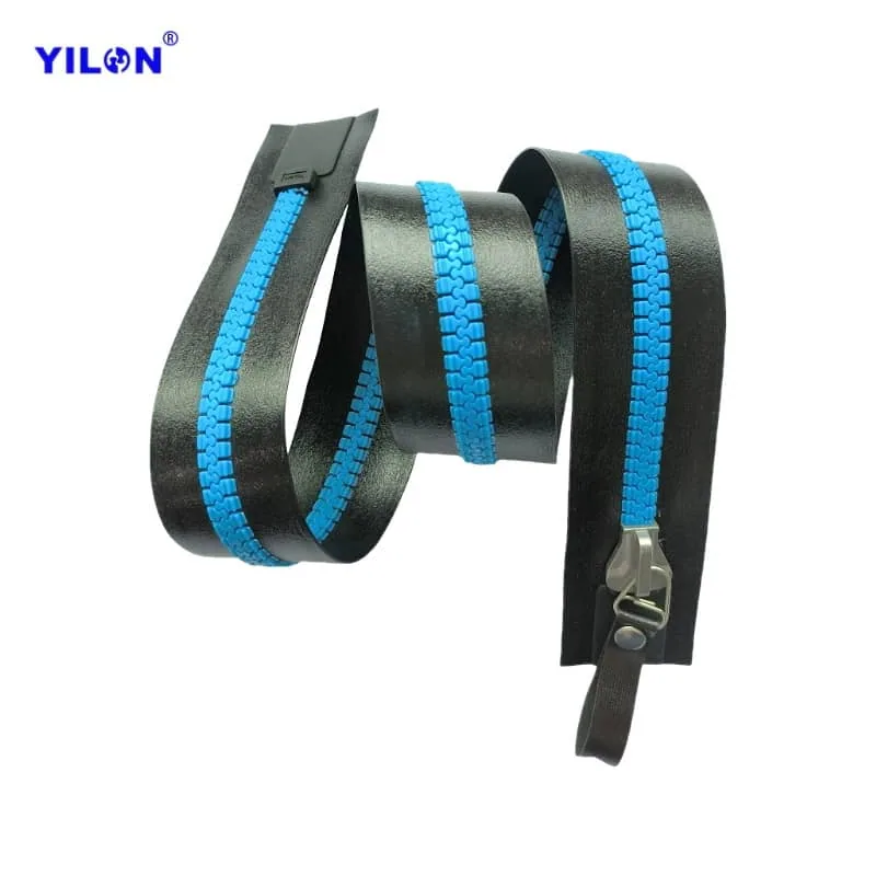 #10 Resin Airtight Zipper — #10 Blue Fabric Pull Tab Long