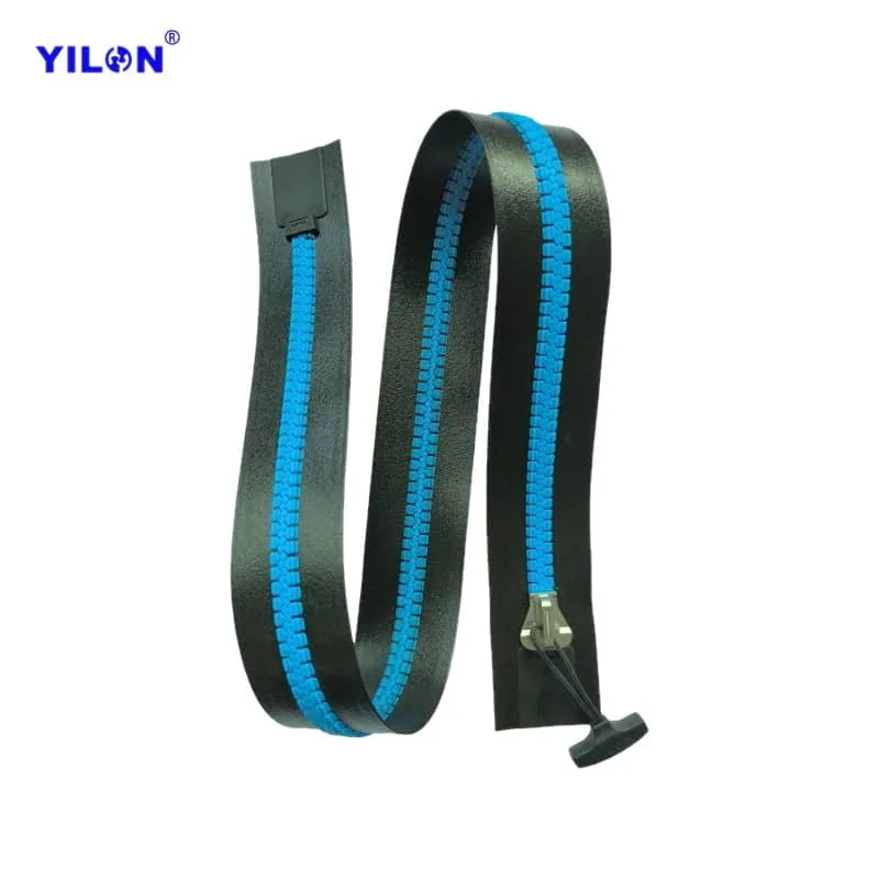 #10 Resin Airtight Zipper — #10 Blue Cord End 76CM