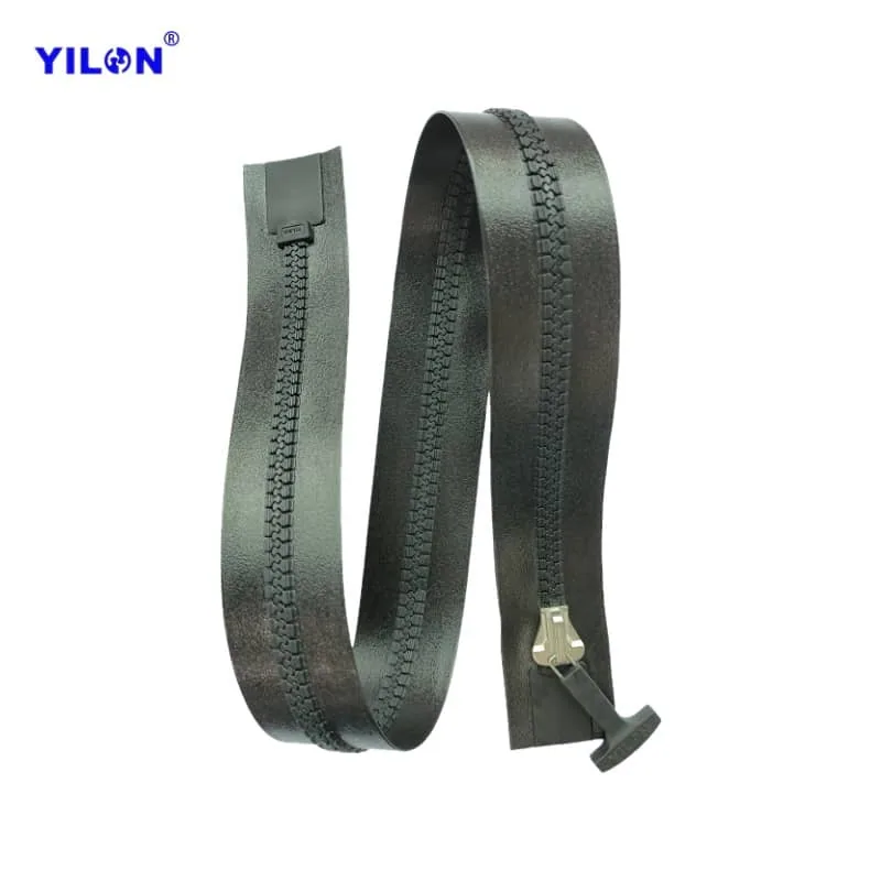 #10 Resin Airtight Zipper — #10 Black Double Closed 76CM