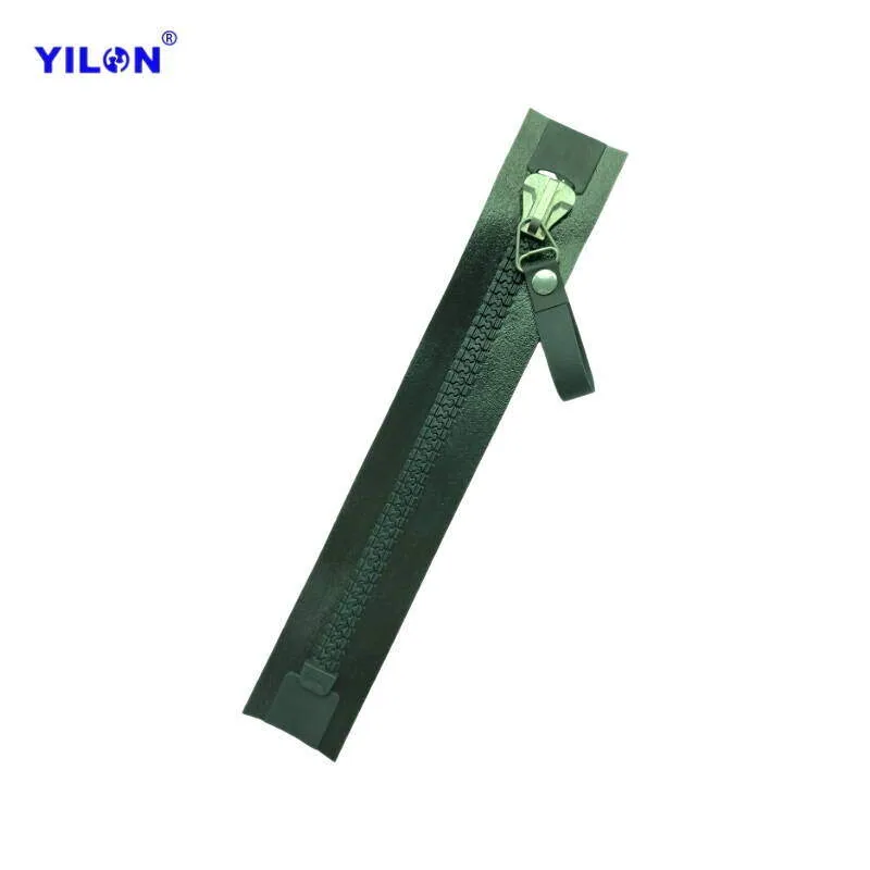 #10 Resin Airtight Zipper — #10 Black Fabric Pull Tab